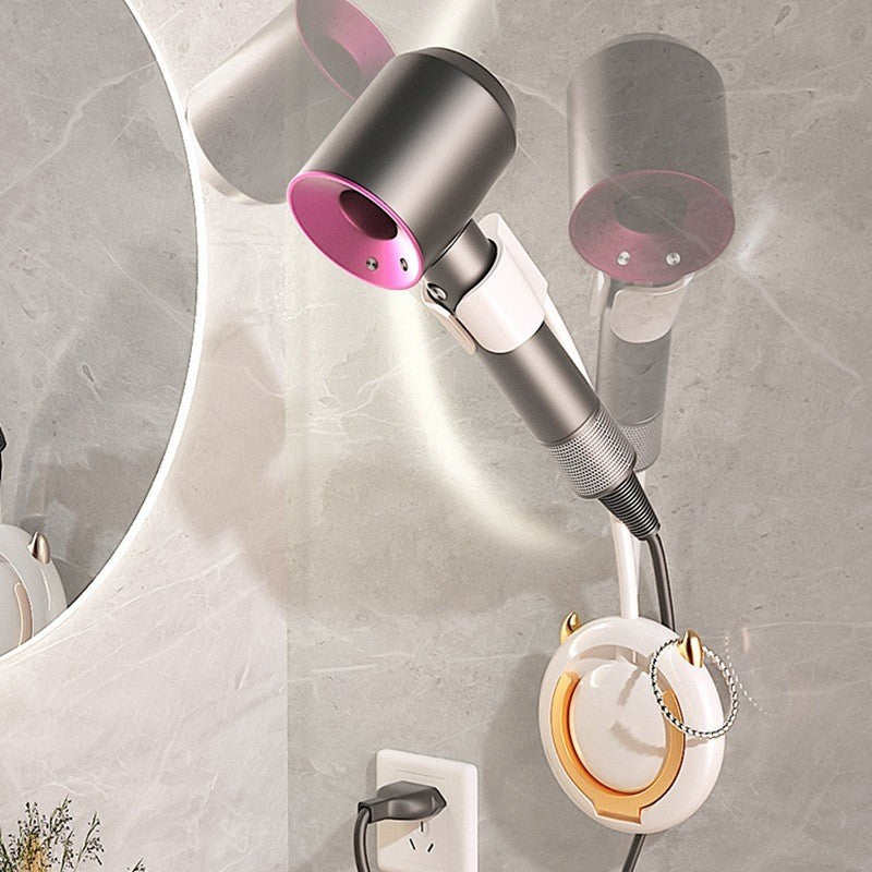 Hair Dryer Shelf Wall Hanging Without Punching - Bellarte Enchanté Hair Dryer Shelf Wall Hanging Without Punching